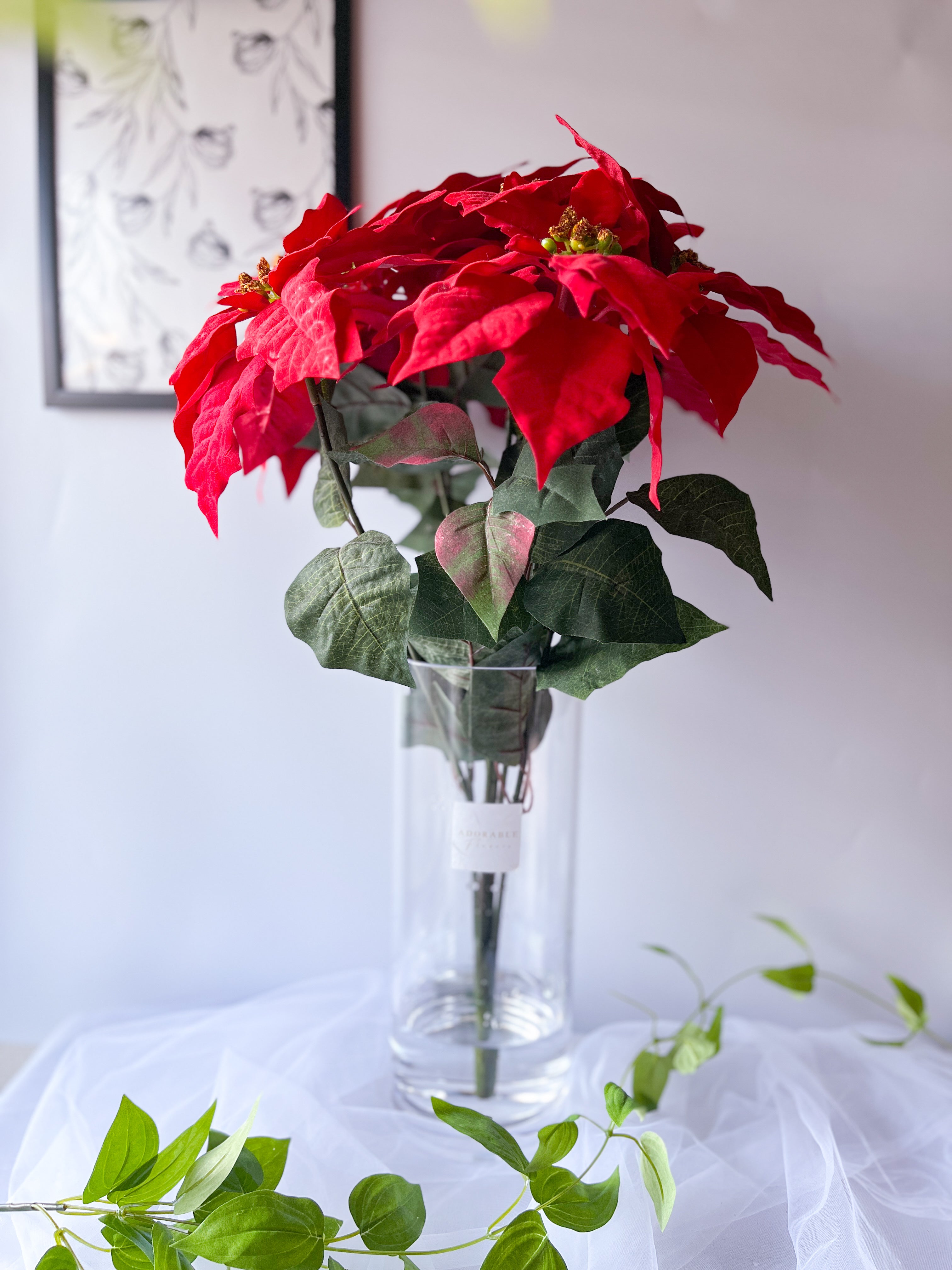 Poinsettia Rouge(ポインセチア・ルージュ)|アーティフィシャルフラワー