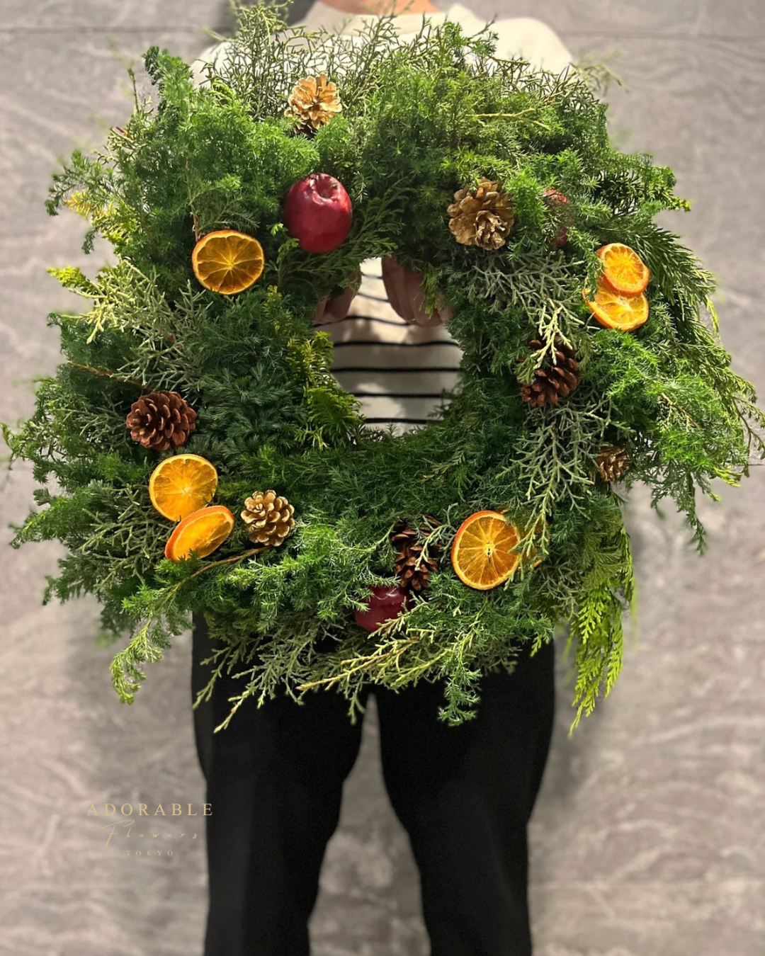 Winter Forest Wreath|フレッシュグリーンのウィンターリース 約50cm