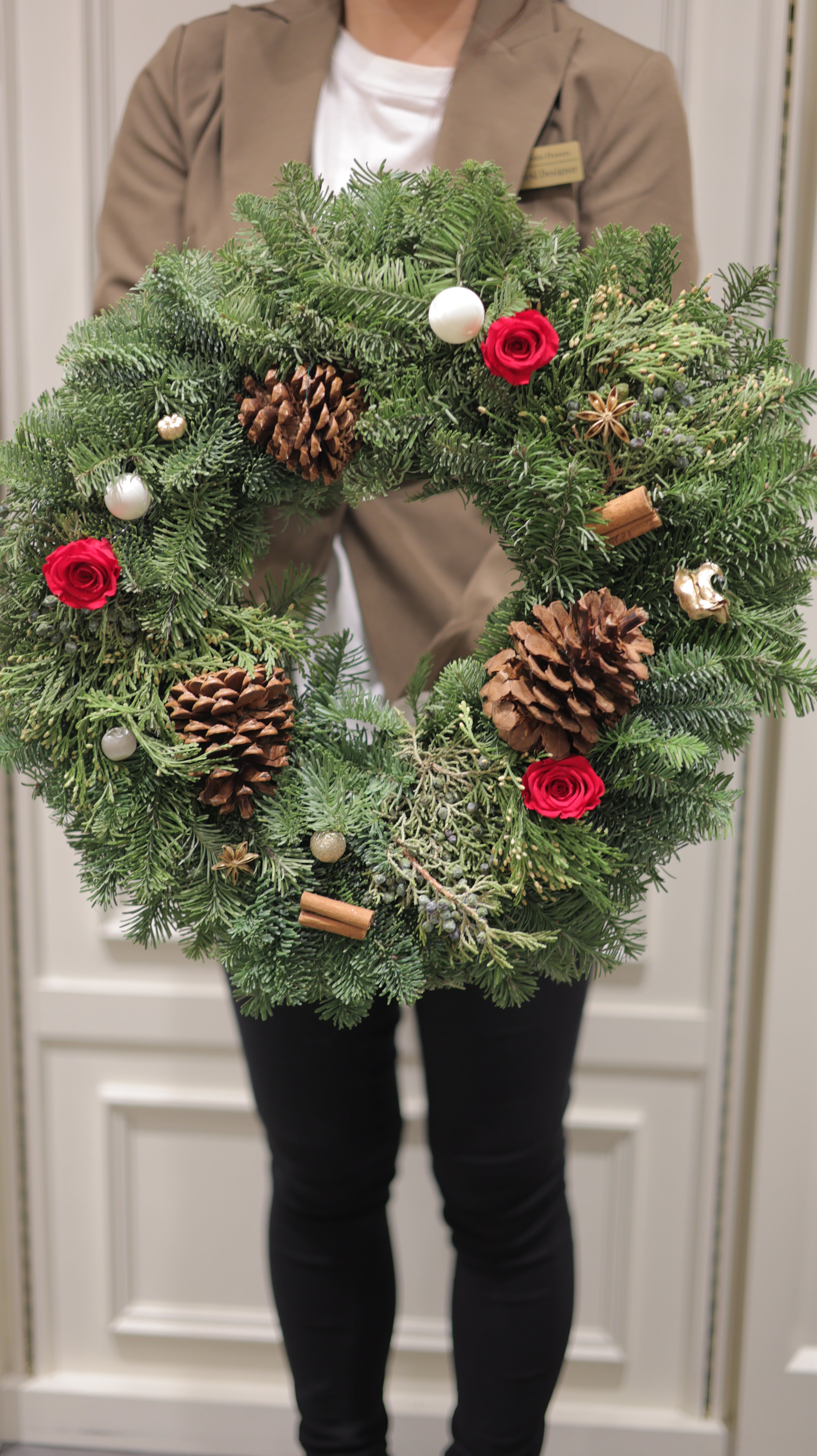 Fresh Big Wreath ｜フローリストおまかせ・プリザーブド付き