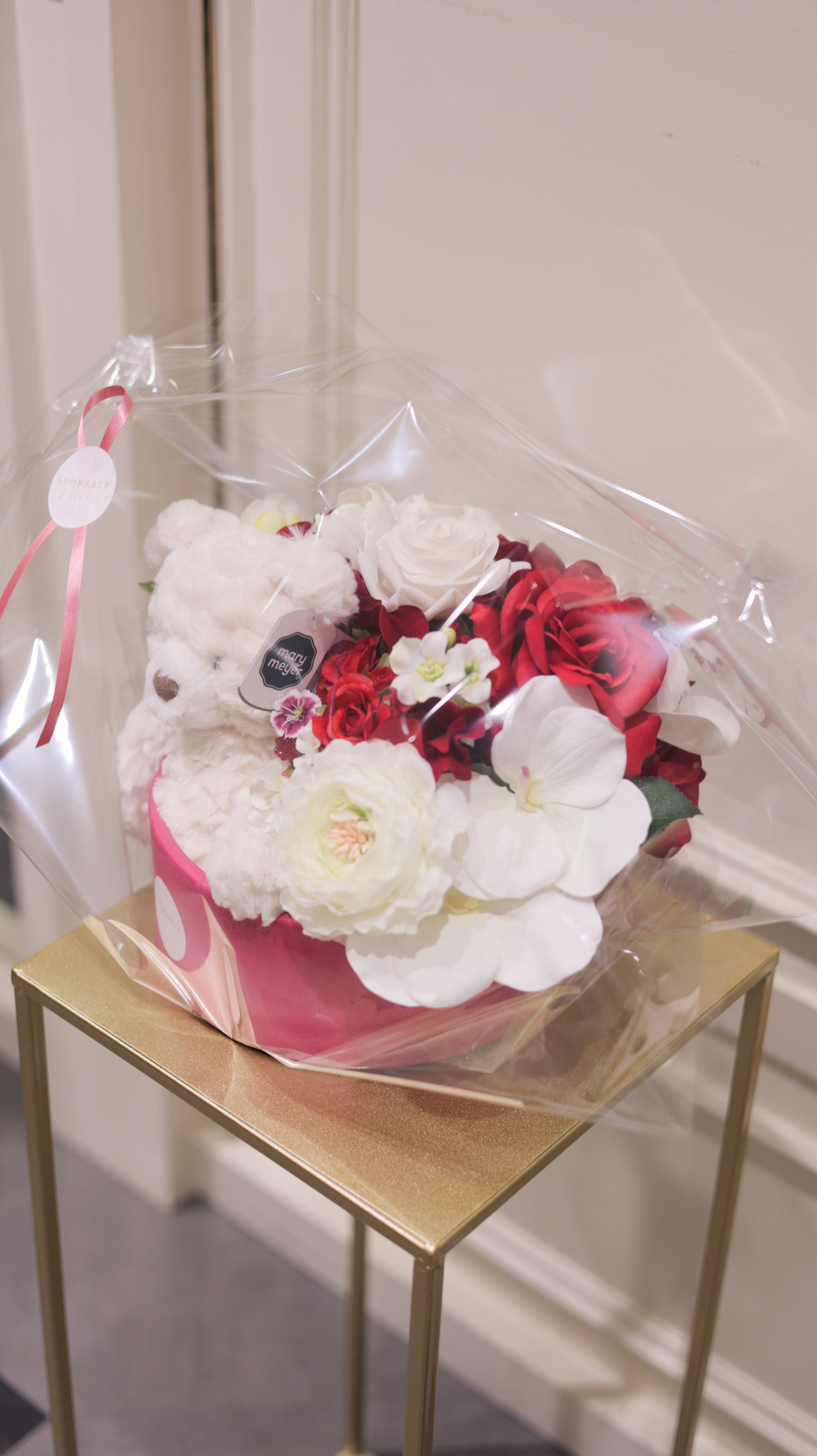 Adorable Teddy Bloom Box｜アーティフィシャルフラワー