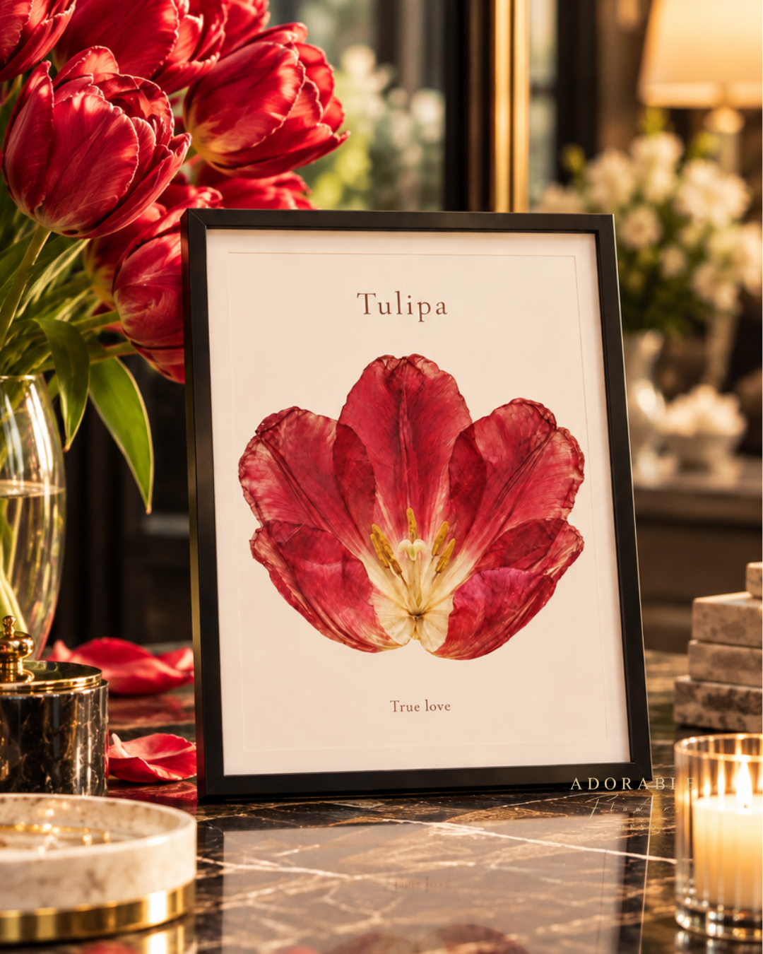 TULIPA Floral Art Print A5｜チューリップのフローラルアートプリント A5