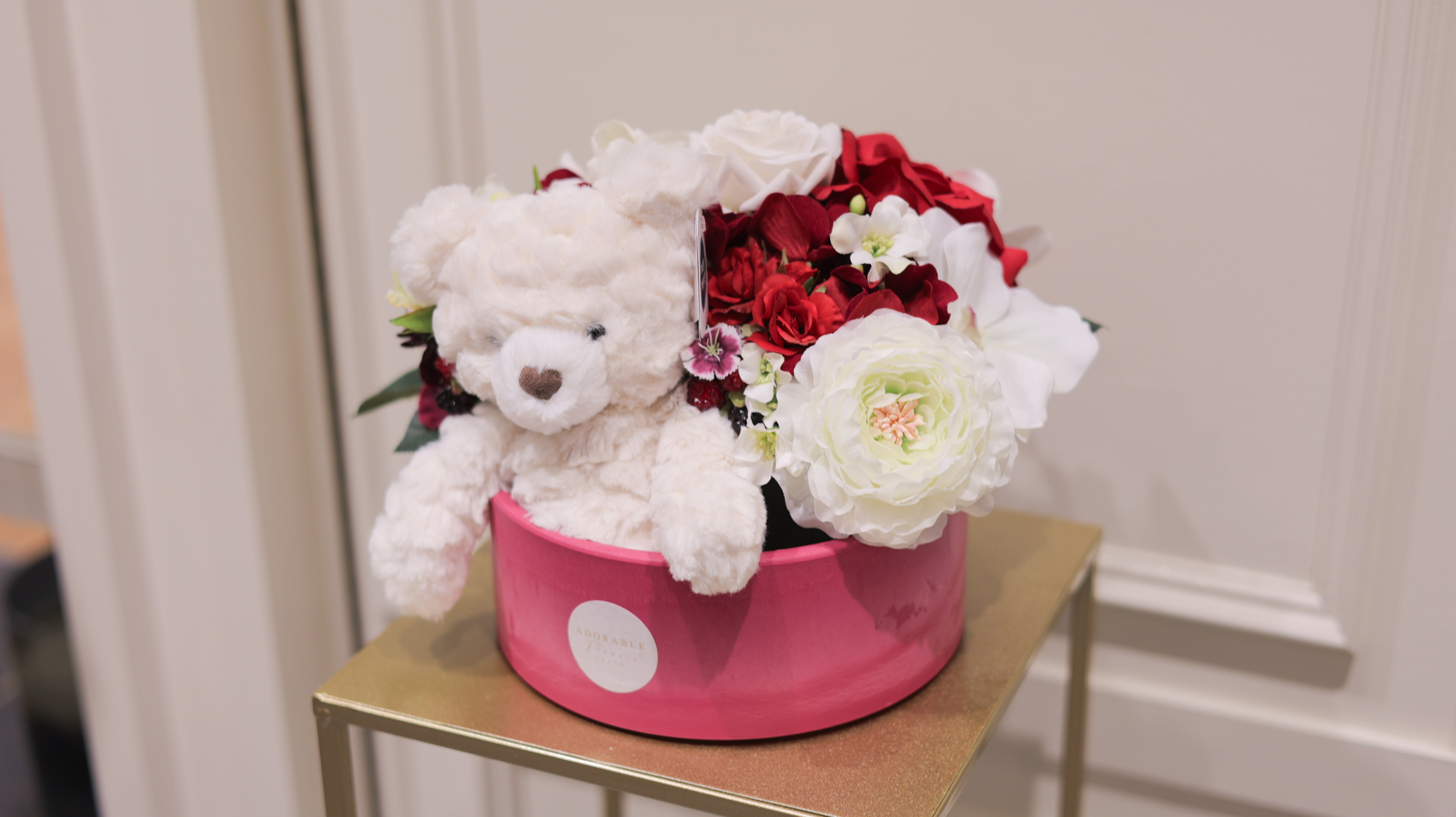 Adorable Teddy Bloom Box｜アーティフィシャルフラワー