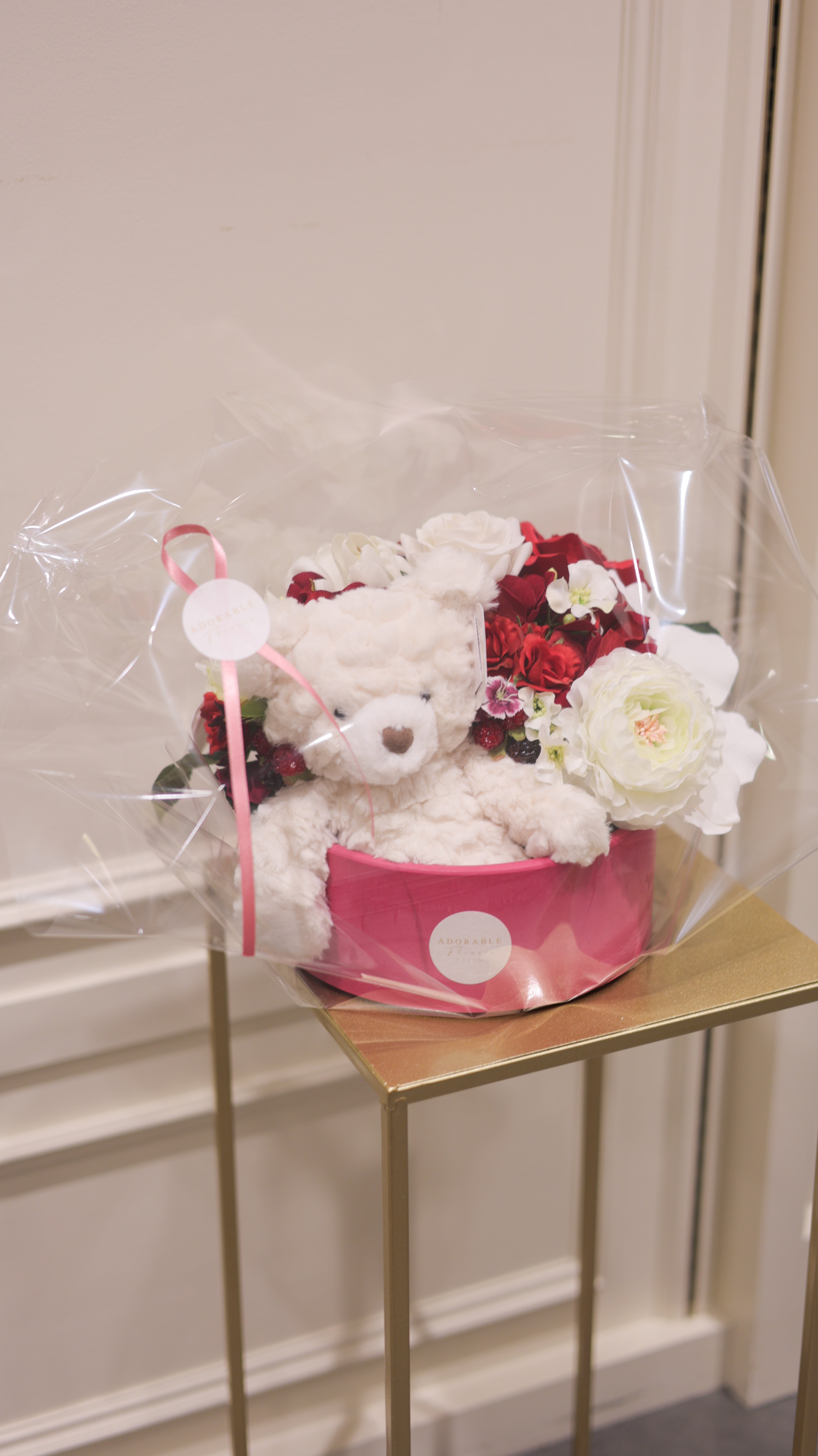 Adorable Teddy Bloom Box｜アーティフィシャルフラワー